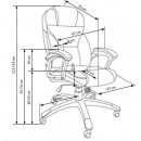 Кресло компьютерное HALMAR DESMOND т.коричневый